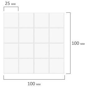 Двусторонние клеевые подушечки 25 мм х 25 мм х 2 мм, ВСПЕНЕННАЯ ОСНОВА, 48 шт., BRAUBERG, 662786