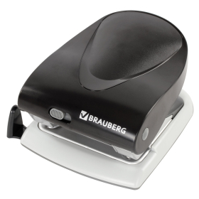 Дырокол BRAUBERG "Jet", до 40 листов, черный, 224341