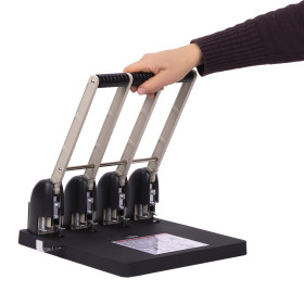 Дырокол на 4 отверстия МОЩНЫЙ KW-trio, до 150 листов, черный, 954, -954