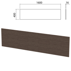 Экран-перегородка "Канц" 1600х16х400 мм, БЕЗ ФУРНИТУРЫ (код 640237), цвет венге, ЭК13.16