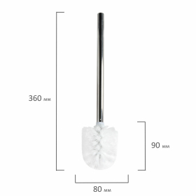 Ерш для унитаза LAIMA без подставки, нержавеющая сталь, зеркальный, 601621