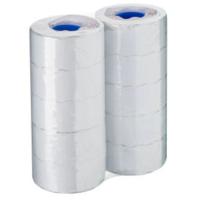 Этикет-лента 22Х12 мм, волна, белая, КОМПЛЕКТ 10 рулонов по 1000 этикеток, 117548