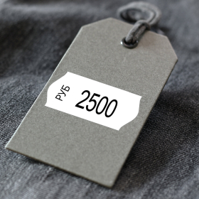 Этикет-лента 22Х12 мм, волна, белая, КОМПЛЕКТ 10 рулонов по 1000 этикеток, 117548