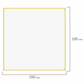 Этикетка ТермоЭко (100х100 мм), 500 этикеток в ролике, светостойкость до 2 месяцев, 115620
