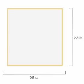 Этикетка ТермоЭко (58х60 мм), 3000 этикеток в ролике, светостойкость до 2 месяцев, 129998