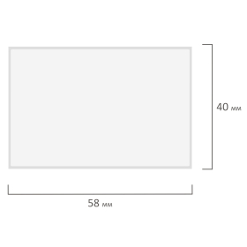Этикетка термотрансферная ПОЛИПРОПИЛЕНОВАЯ (58х40 мм), 700 этикеток в ролике, 115613