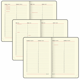 Ежедневник недатированный А5 (138х213 мм), BRAUBERG VISTA, под кожу, гибкий, 136 л., "Revival", 112030