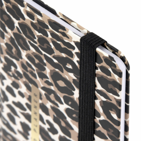 Еженедельник недатированный с резинкой 171х93 мм, BRAUBERG, твердый, 64 л., "Leopard print", 116312
