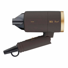 Фен BQ (БИ-КЬЮ) HD1212M, 1400 Вт, 2 скорости, 2 температурных режима, ионизация, коричневый, 86189100