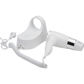 Фен для волос настенный KSITEX F-1600 W, 1600 Вт, пластик/металл, 2 скорости, белый