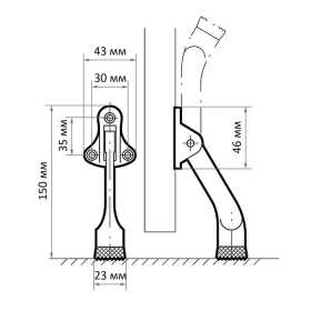 Фиксатор дверной LOCKLAND,  