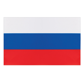 Флаг России, 70х105 см, карман под древко, упаковка с европодвесом, 550018