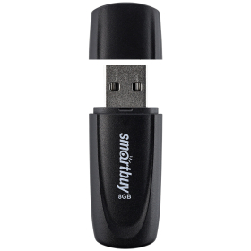 Флеш-диск 8 GB SMARTBUY Scout USB 2.0, черный, SB008GB2SCK