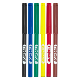 Фломастеры ПИФАГОР "ЭНИКИ-БЕНИКИ", 6 цветов, вентилируемый колпачок, 151400