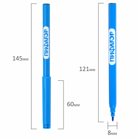 Фломастеры ПИФАГОР "Веселая такса", 12 цветов, вентилируемый колпачок, 151397