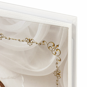 Фотоальбом BRAUBERG "Кольца и жемчуг" на 200 фото 10х15 см, твердая обложка, переплет, бокс, 391151