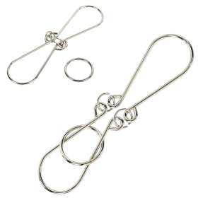 Головоломки металлические большие ЗОЛОТАЯ СКАЗКА, набор 6 штук, MEDIUM level, 664926