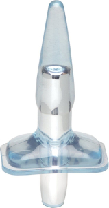 Голубая анальная пробка Purrfect Plug - 9,5 см.