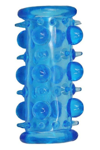 Голубая насадка с шипами и шишечками Bead Sleeve