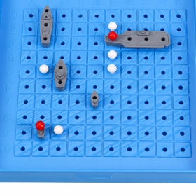 Игра настольная "Морской бой", игровое поле 2 шт., фишки, фигурки кораблей, РК, ИН-1760