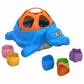 Игра-сортер дидактическая "Черепаха", пластиковая, 6 формочек, НОРДПЛАСТ, 793