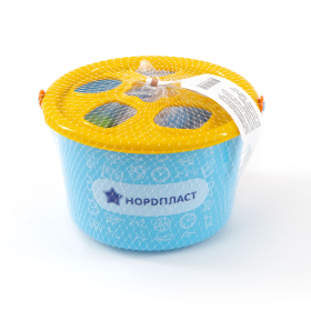 Игра-сортер дидактическая "Ведерко-сортер", пластиковая, 12 формочек, НОРДПЛАСТ, 310