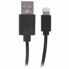 Кабель USB 2.0 – Lightning, 1 м, SONNEN, медь, для передачи данных и зарядки, черный, 513116