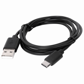 Кабель USB 2.0 – Type-C, 1 м, SONNEN, медь, для передачи данных и зарядки, черный, 513117