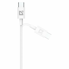 Кабель USB Type-C-Type-C, 60 Вт, белый, 2 м, DEFENDER F182, 87538