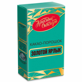Какао-порошок КРАСНЫЙ ОКТЯБРЬ "Золотой ярлык", 100 г, КО01405
