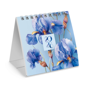 Календарь-домик настольный на гребне, 2026 г., BRAUBERG, 101х101 мм, "Цветы", 117275