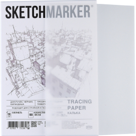 Калька А4 для печати и творчества, 110 г/м2, 100 листов, SKETCHMARKER, SM17120
