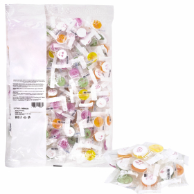 Карамель леденцовая SMILEY CANDY "Микс вкусов с аскорбинкой", в индивидуальной упаковке, 1000 г, ТУРЦИЯ, УТ-00002492