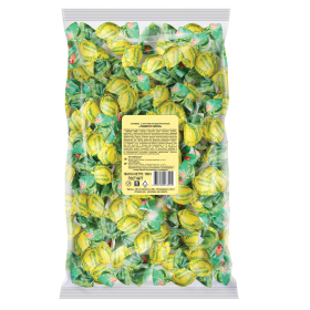 Карамель РОТ ФРОНТ "Лимончики", с фруктовой начинкой, 1 кг, пакет, РФ14200