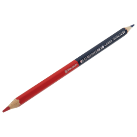 Карандаш двухцветный КРАСНО-СИНИЙ, BRAUBERG, 1 шт., шестигранный, грифель 2,9 мм, натуральное дерево, 181253