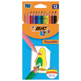Карандаши цветные BIC "Tropicolors", 12 цветов, шестигранные, 83256610