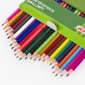 Карандаши цветные ПИФАГОР "ЛЕСНЫЕ ЖИТЕЛИ", 24 цвета, шестигранные, 181336