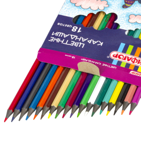 Карандаши цветные ПИФАГОР "СКАЗОЧНЫЙ ГОРОД", 18 цветов, шестигранные, 181584