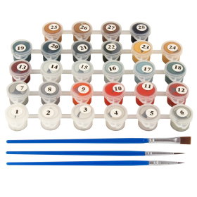 Картина по номерам 40х50 см, ОСТРОВ СОКРОВИЩ "Кот и снегири", на подрамнике, акрил, кисти, 662899