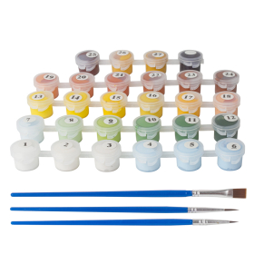 Картина по номерам 40х50 см, ОСТРОВ СОКРОВИЩ "Лошади на лугу", на подрамнике, акриловые краски, 3 кисти, 662464