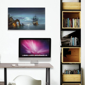 Картина стразами (алмазная мозаика), 30х40 см, ОСТРОВ СОКРОВИЩ "Лунная ночь", без подрамника, 663856