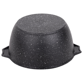 Кастрюля 4 л с жаропрочной крышкой 24 см, антипригарное покрытие, МЕЧТА "Гранит Black", 44802