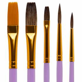 Кисти НАБОР 15 шт. (ПОНИ – 9 шт., СИНТЕТИКА – 4 шт., ЩЕТИНА – 2 шт.) BRAUBERG KIDS, 201081