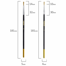 Кисти ПИФАГОР, набор 15 шт. (ПОНИ - 9 шт., СИНТЕТИКА - 4 шт., ЩЕТИНА - 2 шт., круглые, плоские), блистер, 200504