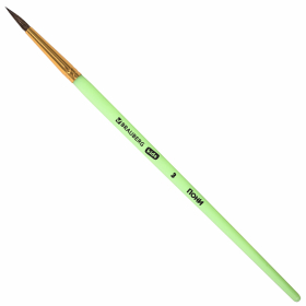 Кисти ПОНИ набор 5 шт. (круглые № 1, 2, 3,4, 5), блистер, BRAUBERG KIDS, 201072