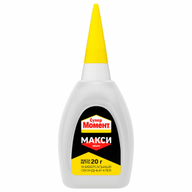 Клей моментальный Супер МОМЕНТ, 20 г, МАКСИМАЛЬНЫЙ ОБЪЕМ, в шоу-боксе, 1309631
