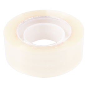 Клейкие ленты 19 мм х 33 м канцелярские BRAUBERG, комплект 12 шт., прозрачные, 223125