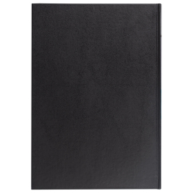 Книга учета 144 л., клетка, твердая, бумвинил, офсет, наклейка, А4 200х290 мм, BRAUBERG, черный,130225