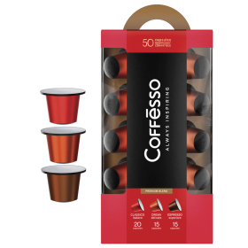 Кофе в капсулах 50 порций "Ассорти 3 вкусов" для Nespresso, COFFESSO, 100944