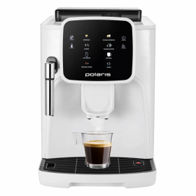 Кофемашина POLARIS PACM 2047SW, 1450 Вт, объем 1,8 л, автокапучинатор, белая, 81404